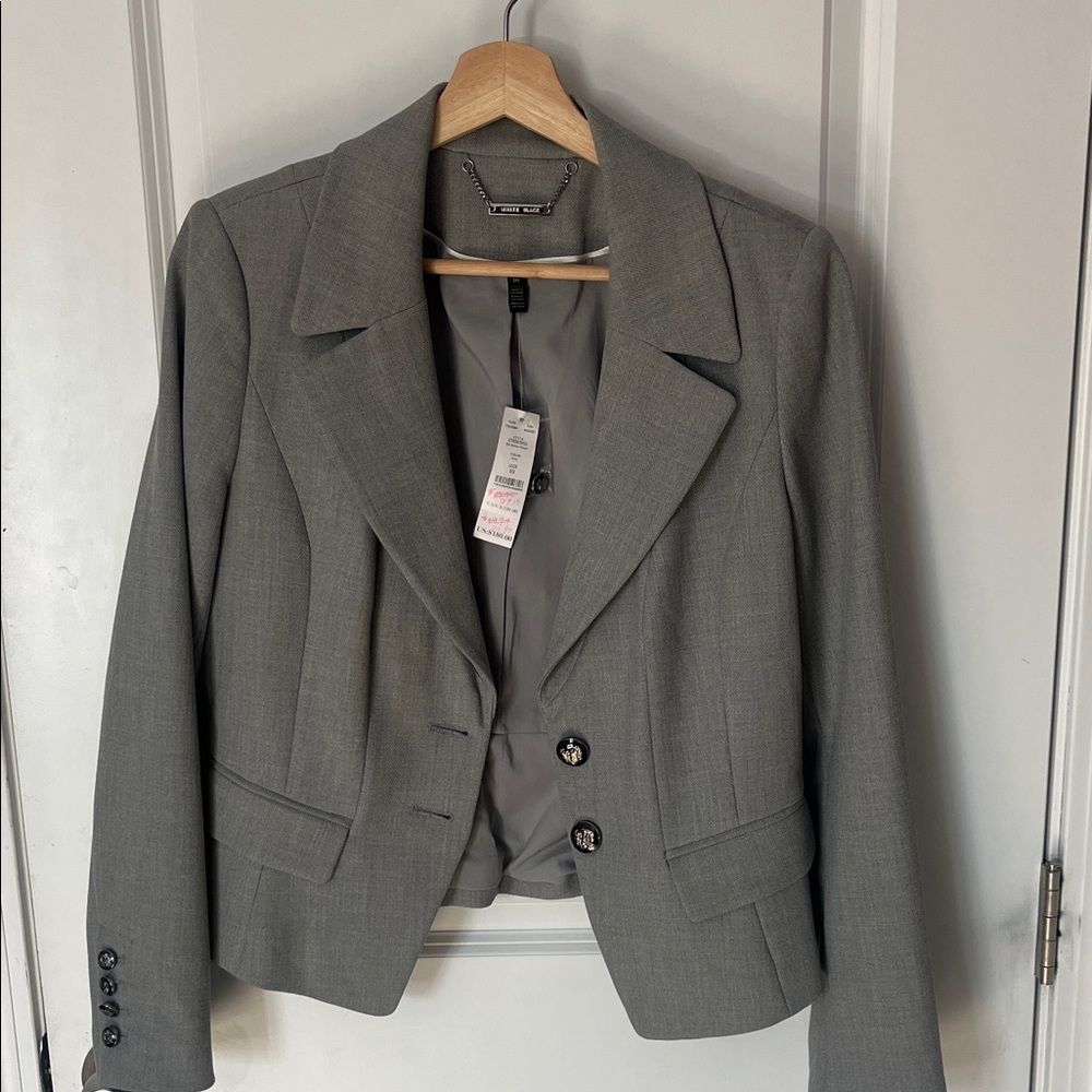White House Black Market Classic Gray Blazer
